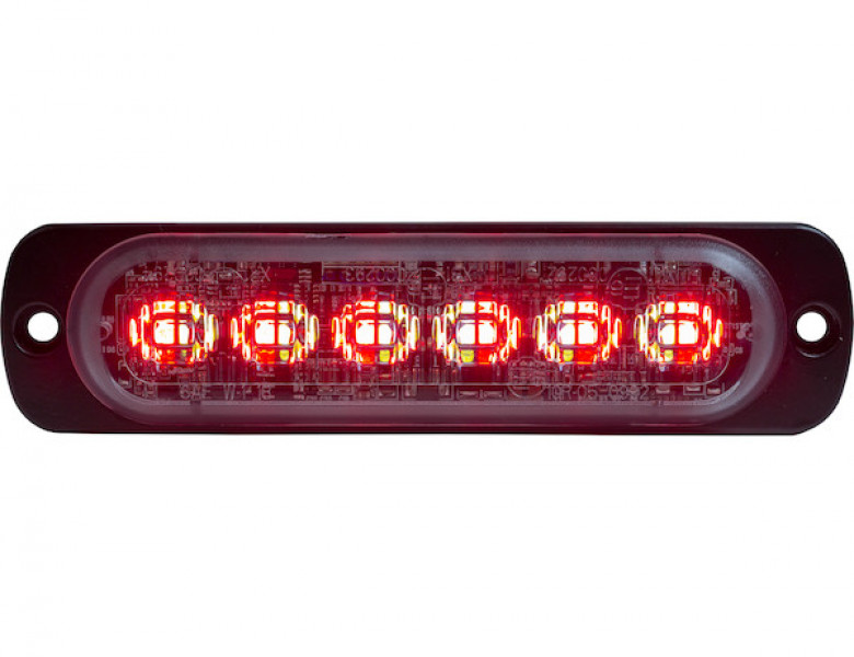 Image of Red/Blue Dual Color Thin 4.5 Inch Wide LED Strobe Light from Buyers Products. Part number: 8892105