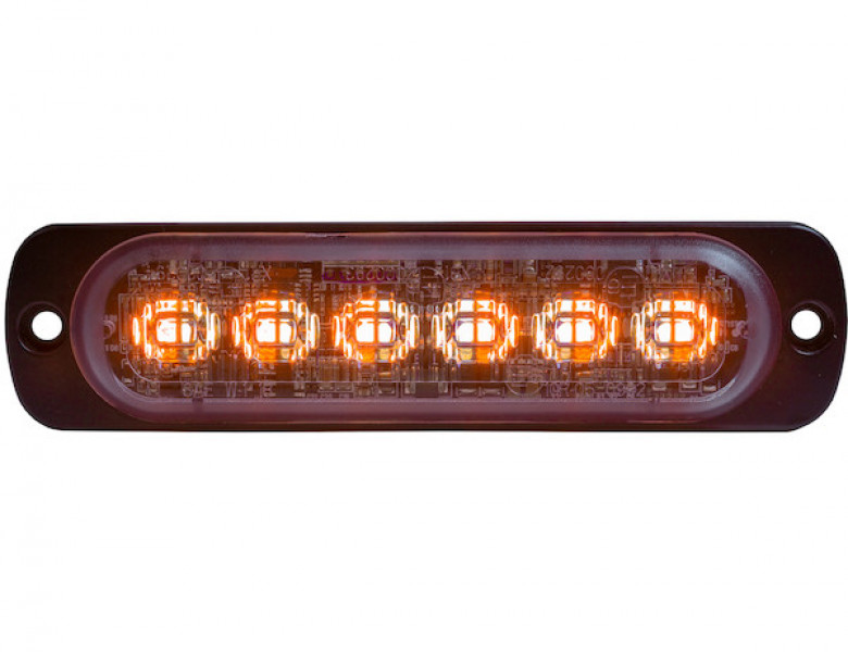 Image of Amber/Red Dual Color Thin 4.5 Inch Wide LED Strobe Light from Buyers Products. Part number: 8892106