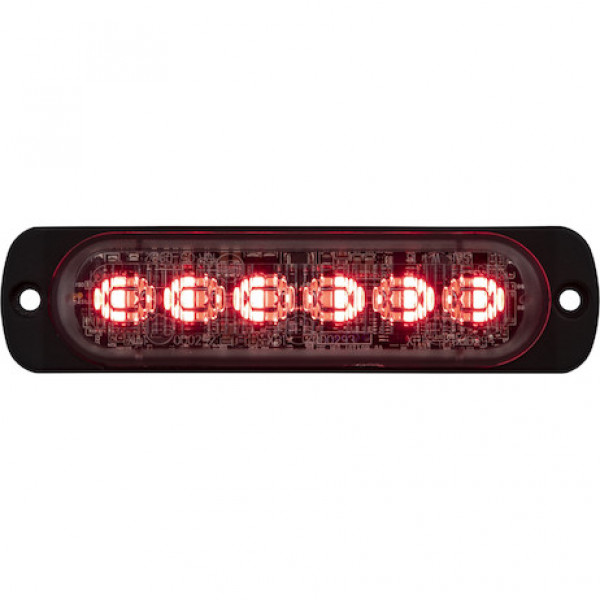 Image of Amber/Red Dual Color Thin 4.5 Inch Wide LED Strobe Light from Buyers Products. Part number: 8892106