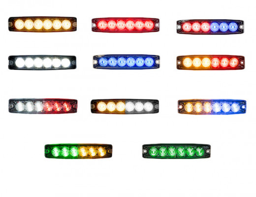 Image of Ultra Thin 5 Inch Amber LED Strobe Light from Buyers Products. Part number: 8892200