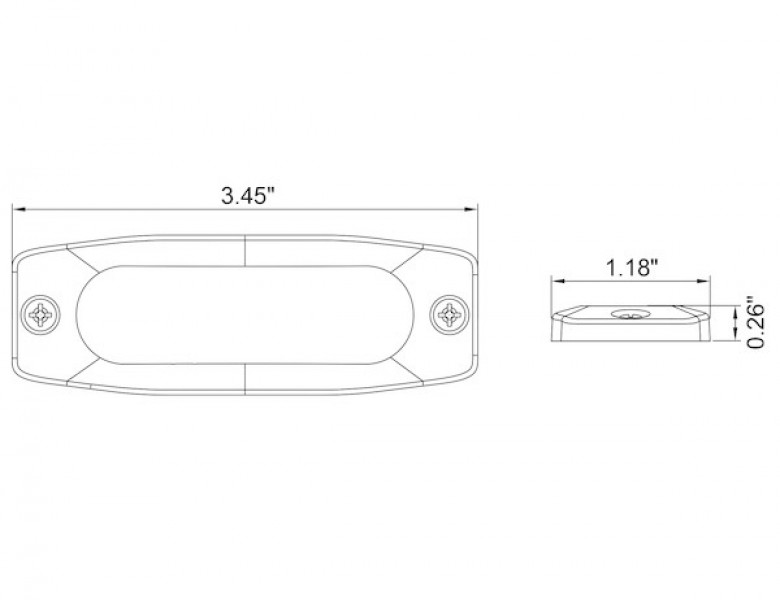 Image of Ultra Thin 3.5 Inch Amber LED Strobe Light from Buyers Products. Part number: 8892230