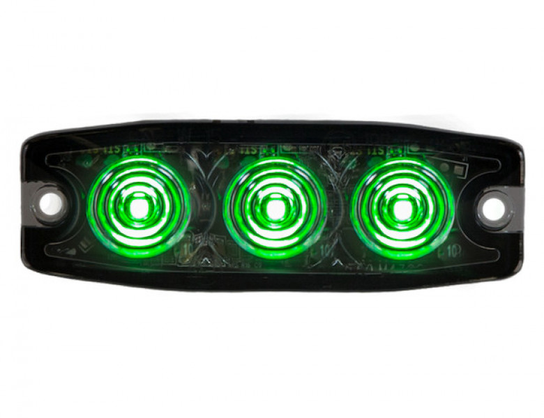 Image of Ultra Thin 3.5 Inch Green LED Strobe Light from Buyers Products. Part number: 8892239