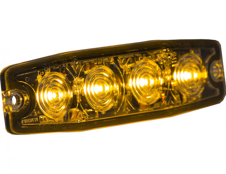 Image of Ultra Thin 4.5 Inch Amber LED Strobe Light from Buyers Products. Part number: 8892240