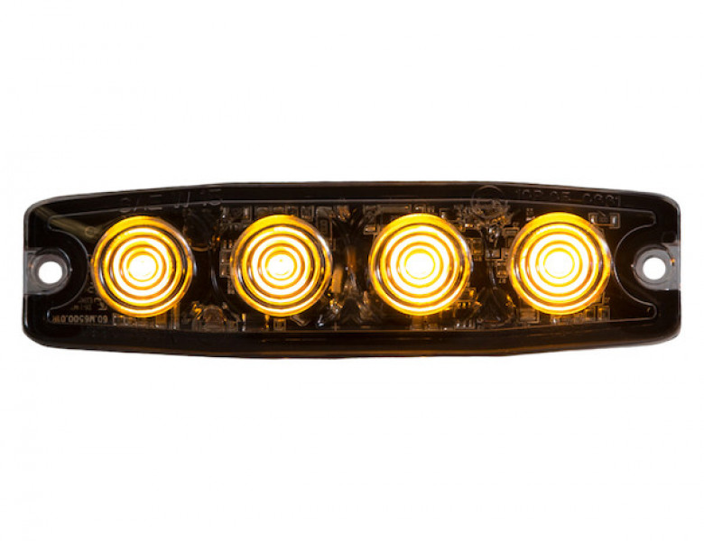 Image of Ultra Thin 4.5 Inch Amber LED Strobe Light from Buyers Products. Part number: 8892240