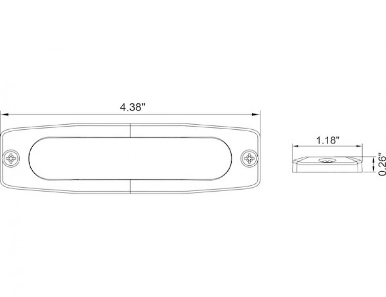 Image of Ultra Thin 4.5 Inch Amber LED Strobe Light from Buyers Products. Part number: 8892240