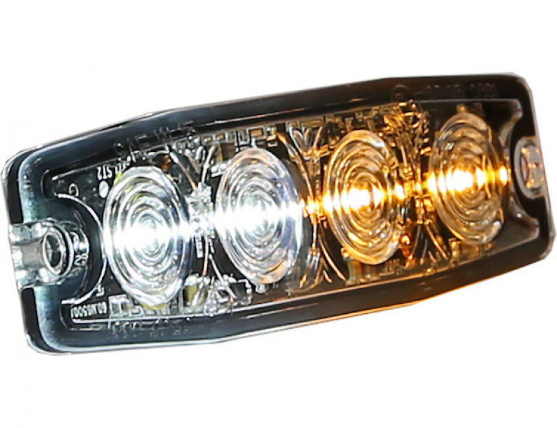 Image of Ultra Thin 4.5 Inch Amber/Clear LED Strobe Light from Buyers Products. Part number: 8892242