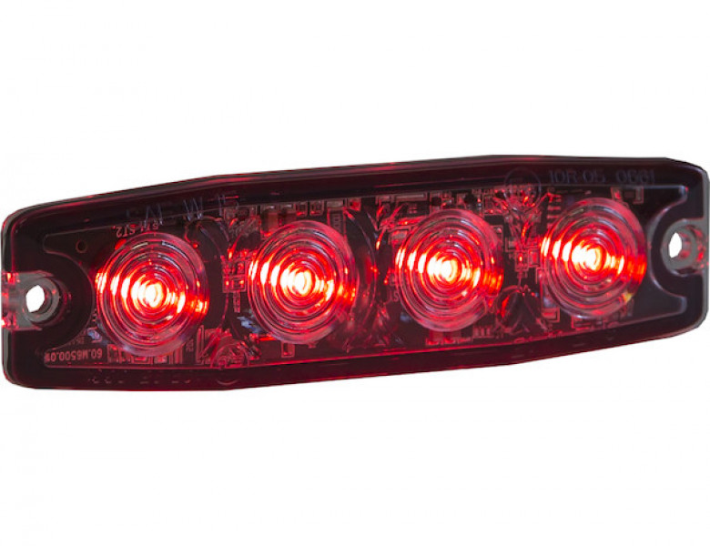 Image of Ultra Thin 4.5 Inch Red LED Strobe Light from Buyers Products. Part number: 8892243