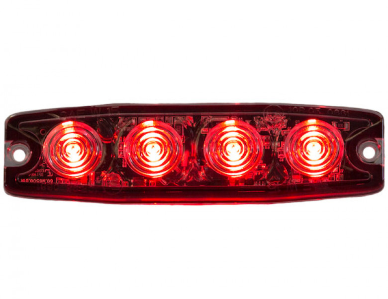 Image of Ultra Thin 4.5 Inch Red LED Strobe Light from Buyers Products. Part number: 8892243