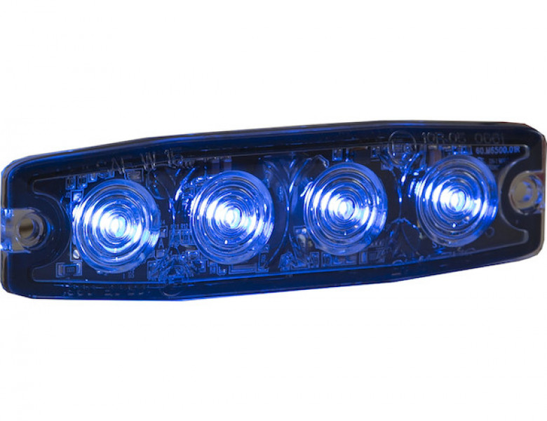 Image of Ultra Thin 4.5 Inch Blue LED Strobe Light from Buyers Products. Part number: 8892244