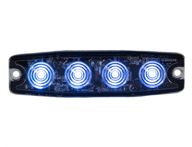 Image of Ultra Thin 4.5 Inch Blue LED Strobe Light from Buyers Products. Part number: 8892244