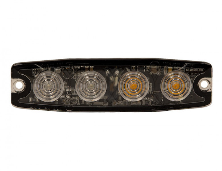 Image of Ultra Thin 4.5 Inch Blue/Amber LED Strobe Light from Buyers Products. Part number: 8892248