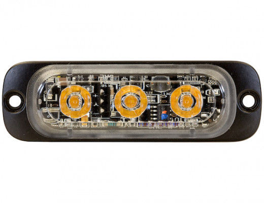 Image of Thin 3.5 Inch Amber Strobe Light from Buyers Products. Part number: 8892300