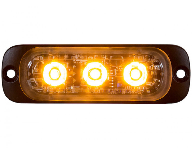 Image of Thin 3.5 Inch Amber Strobe Light from Buyers Products. Part number: 8892300