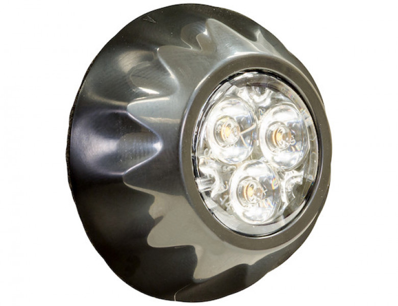 Image of Amber Surface/Recess Mount Round LED Strobe Light from Buyers Products. Part number: 8892400