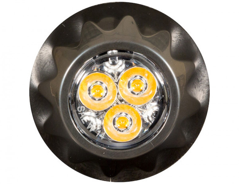 Image of Amber Surface/Recess Mount Round LED Strobe Light from Buyers Products. Part number: 8892400