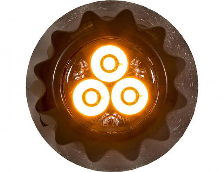 Image of Amber Surface/Recess Mount Round LED Strobe Light from Buyers Products. Part number: 8892400