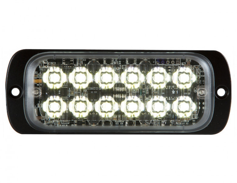 Image of Thin Dual Row 4.5 Inch Amber LED Strobe Light from Buyers Products. Part number: 8892600