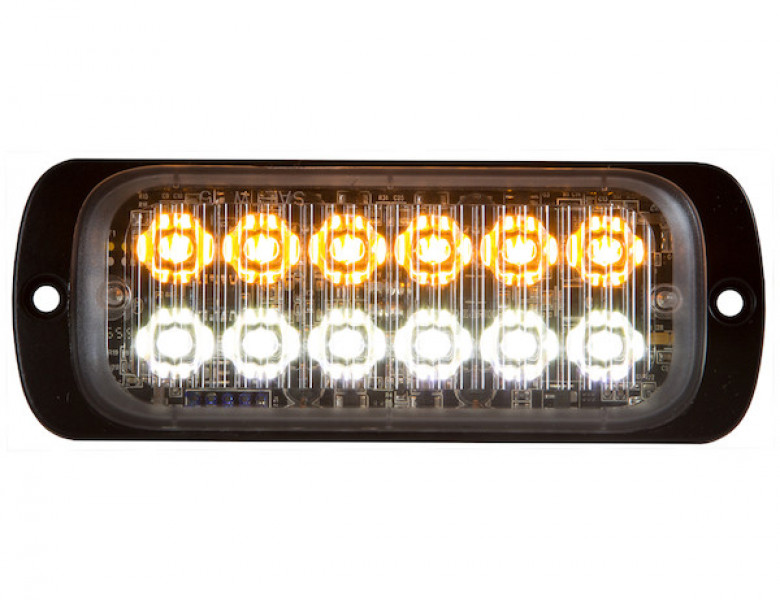 Image of Thin Dual Row 4.5 Inch Amber LED Strobe Light from Buyers Products. Part number: 8892600