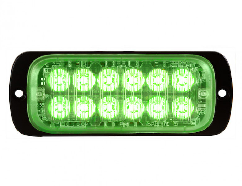 Image of Thin Dual Row 4.5 Inch Amber LED Strobe Light from Buyers Products. Part number: 8892600