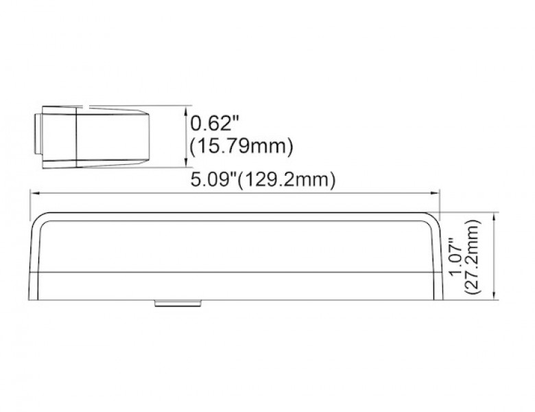 Image of Narrow Profile 5 Inch Clear LED Strobe Light from Buyers Products. Part number: 8892701