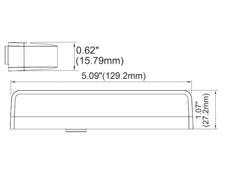 Image of Ultra Bright Narrow Profile Amber LED Strobe Light from Buyers Products. Part number: 8892800