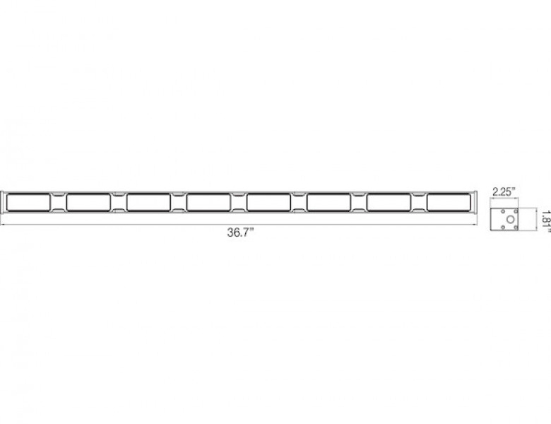 Image of 46.5 Inch LED Traffic Advisor and Strobe from Buyers Products. Part number: 8894047