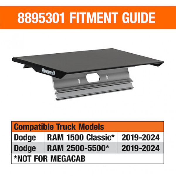 Image of Drill-Free Light Bar Cab Mount For Dodge/RAM1500 Classic, 2500-5500 (2019-2024), not for Megacab from Buyers Products. Part number: 8895301