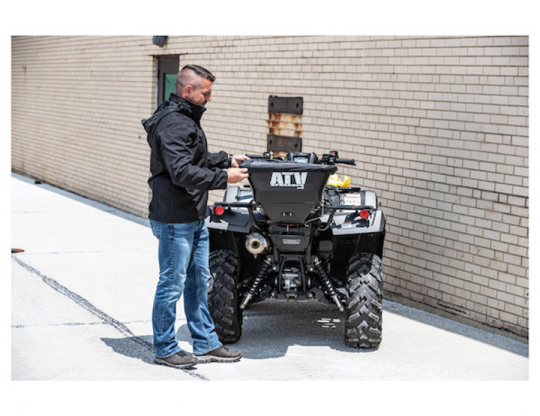 Image of Horizontal Mount ATV Spreader - 100 Pound Capacity from Buyers Products. Part number: ATVS100