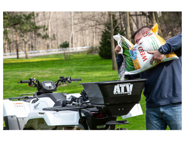 Image of Horizontal Mount ATV Spreader - 100 Pound Capacity from Buyers Products. Part number: ATVS100