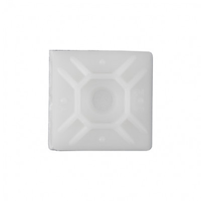 Image of 1-inch White Mounting Base for Cable Zip Ties With Adhesive (100-Pack) from Buyers Products. Part number: B08462