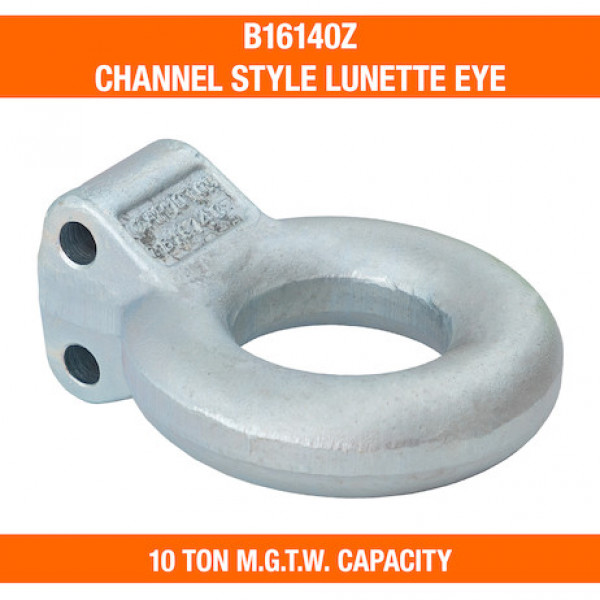 Image of Zinc Plated 10-Ton Forged Steel Tow Eye 3 Inch I.D. from Buyers Products. Part number: B16140Z