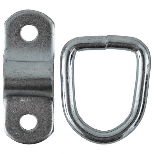 Image of 1/4 Inch Rope Ring With 2-Hole Mounting Bracket Zinc Plated from Buyers Products. Part number: B20