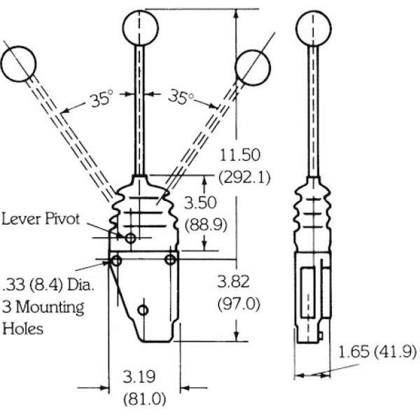 Image of Single Axis Remote Valve Control from Buyers Products. Part number: B206301