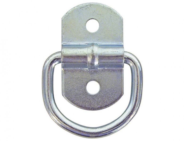 Image of 1/4 Inch Forged Light Duty Rope Ring With 2-Hole Mounting Bracket Zinc Plated from Buyers Products. Part number: B23