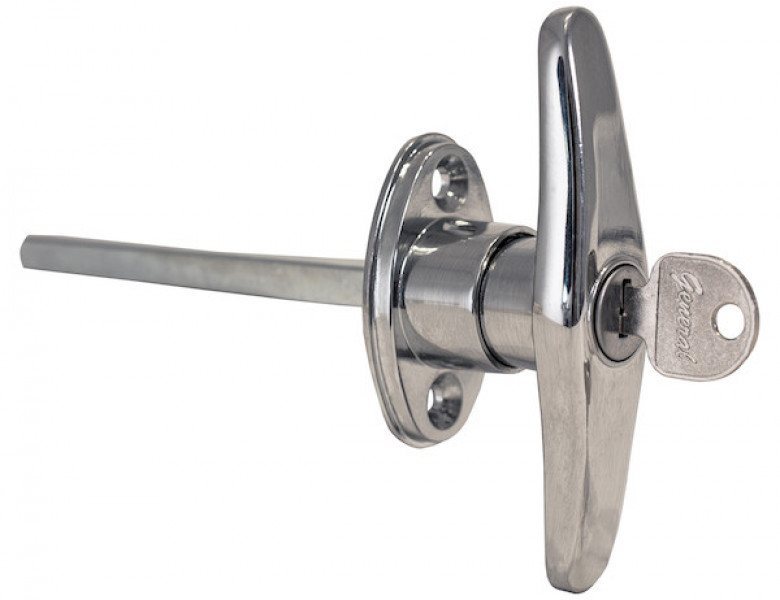 Image of T-Type Locking Door Handle - 3-7/8 Inch Handle Length with CL001 Key from Buyers Products. Part number: B2392L