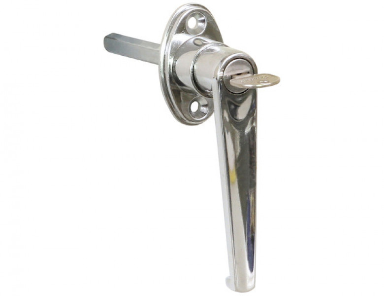 Image of L-Type Locking Door Handle - 3-1/2 Inch Handle Length with CL001 Key from Buyers Products. Part number: B2394L