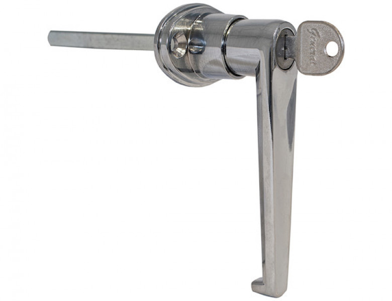 Image of L-Type Locking Door Handle - 3-1/2 Inch Handle Length with CL001 Key from Buyers Products. Part number: B2394L