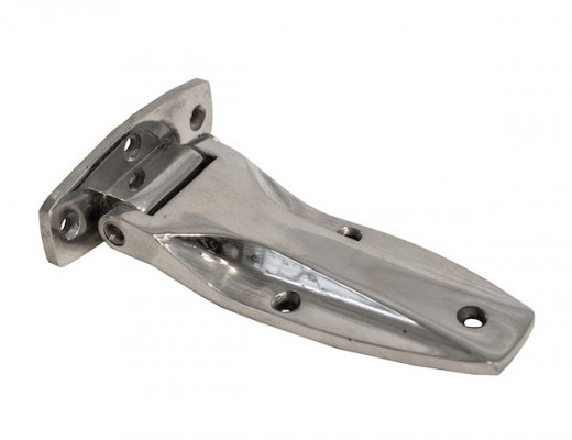 Image of Left Cargo Trailer Flush Hinge with 1/4 Inch Pin - 3.28 x 5.59 Inch, Stainless Steel from Buyers Products. Part number: B2426SSCL