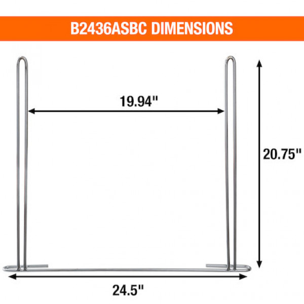 Image of Anti-Sail Brackets for 24in Flaps - Long from Buyers Products. Part number: B2436ASBC