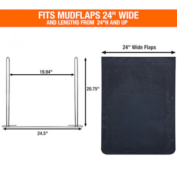 Image of Anti-Sail Brackets for 24in Flaps - Long from Buyers Products. Part number: B2436ASBC