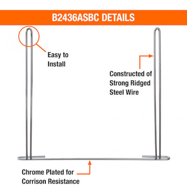 Image of Anti-Sail Brackets for 24in Flaps - Long from Buyers Products. Part number: B2436ASBC