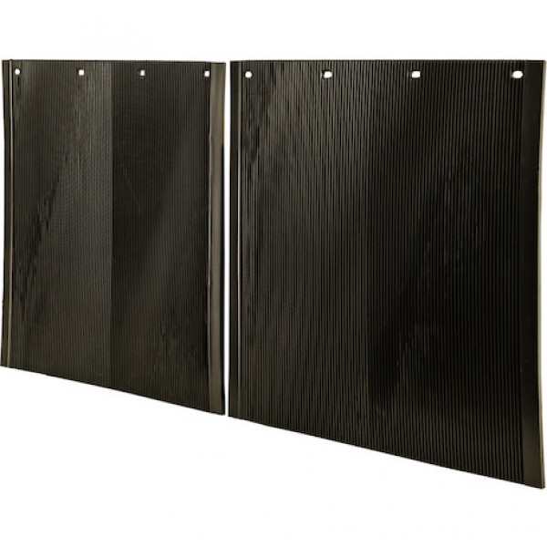 Image of Spray Reducing Grooved Black Polymer Mudflaps 24x24 Inch from Buyers Products. Part number: B24PSRPB