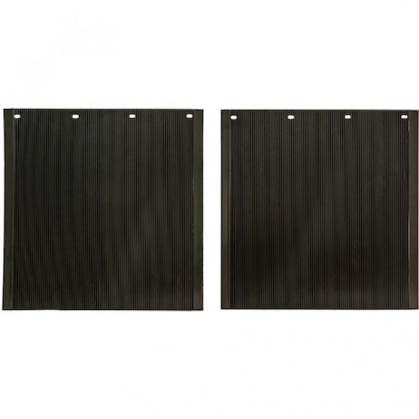 Image of Spray Reducing Grooved Black Polymer Mudflaps 24x24 Inch from Buyers Products. Part number: B24PSRPB