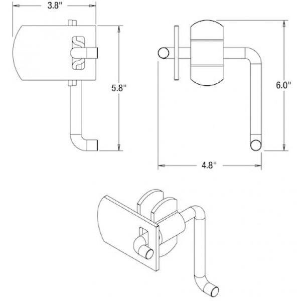 Image of Weld-On Corner Security Latch Set from Buyers Products. Part number: B2589W