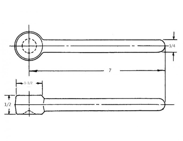 Image of Forged Rod End for Tailgate Latch from Buyers Products. Part number: B27028LMZ