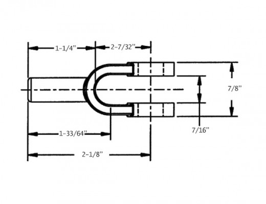 Image of 3/8 Inch Plain Yoke End from Buyers Products. Part number: B27094A