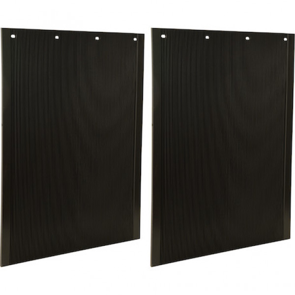 Image of Spray Reducing Grooved Black Polymer Mudflaps 24x30 Inch from Buyers Products. Part number: B30PSRPB