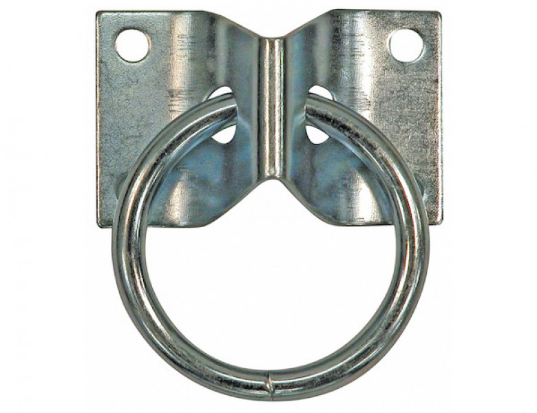 Image of Surface Mounted Rope Ring With 2-Hole Integral Mounting Bracket Zinc Plated from Buyers Products. Part number: B33