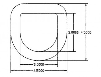 Image of 5/8 Inch Forged D-Ring With Weld-On Mounting Bracket, Packaged from Buyers Products. Part number: B40PKGD