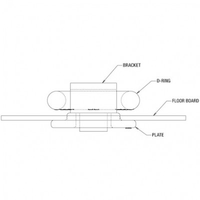 Image of 1 Inch Forged 360Rotating D-Ring With Weld-On Mounting Bracket from Buyers Products. Part number: B51